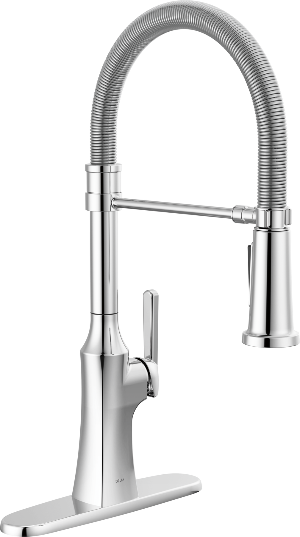 Llave para cocina monomando extensible con salida con resorte, imagen 1