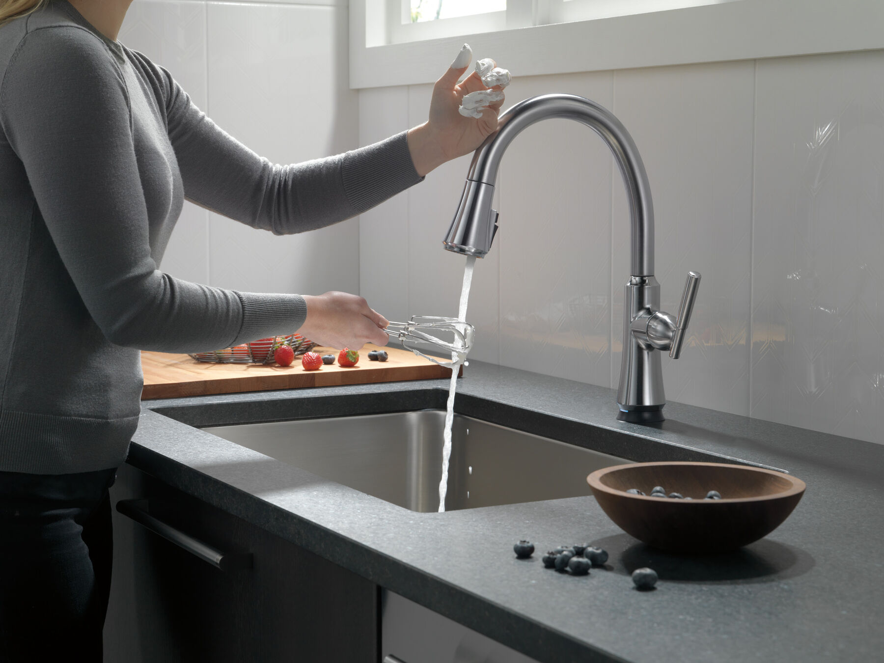 Llave para cocina monomando extensible con tecnología Touch<sub>2</sub>O®, imagen 5