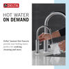 Llave de agua fría purificada con agua caliente instantánea redonda estilo contemporáneo (producto recertificado)