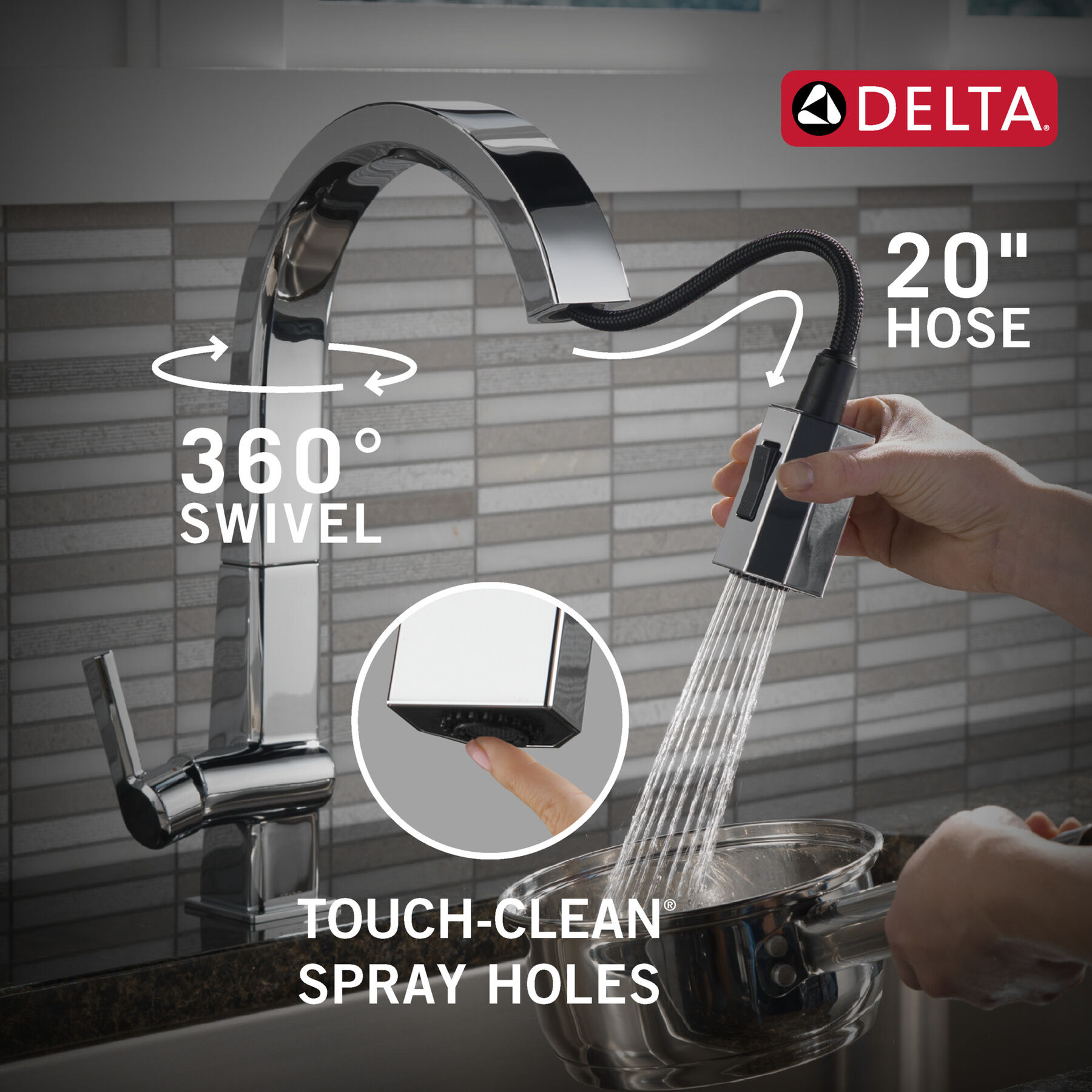 Llave para cocina monomando extensible, imagen 3