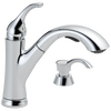 Llave extensible para cocina de una manija con dispensador de jabón
