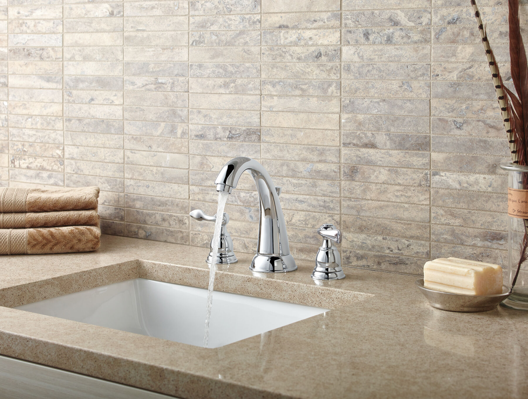 Llave para baño de extensión con dos manijas, imagen 3
