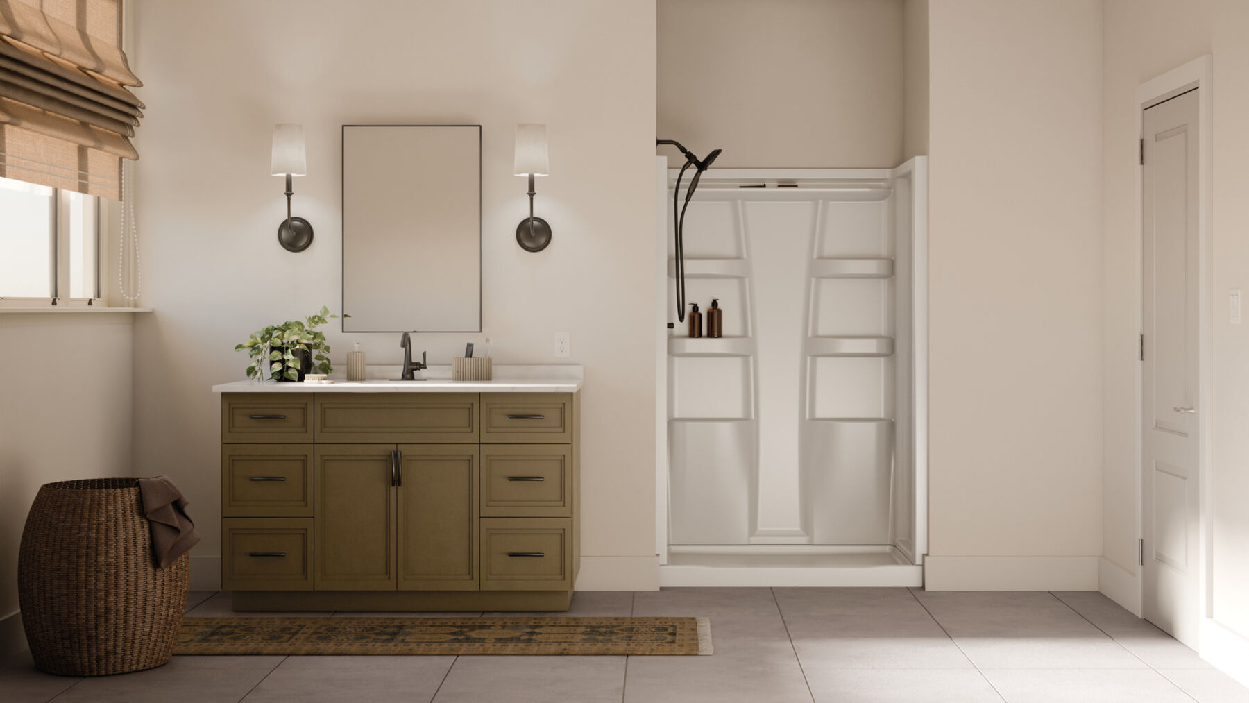 Cerramiento para ducha ProCrylic de 48" Cerramiento de ducha, imagen 1