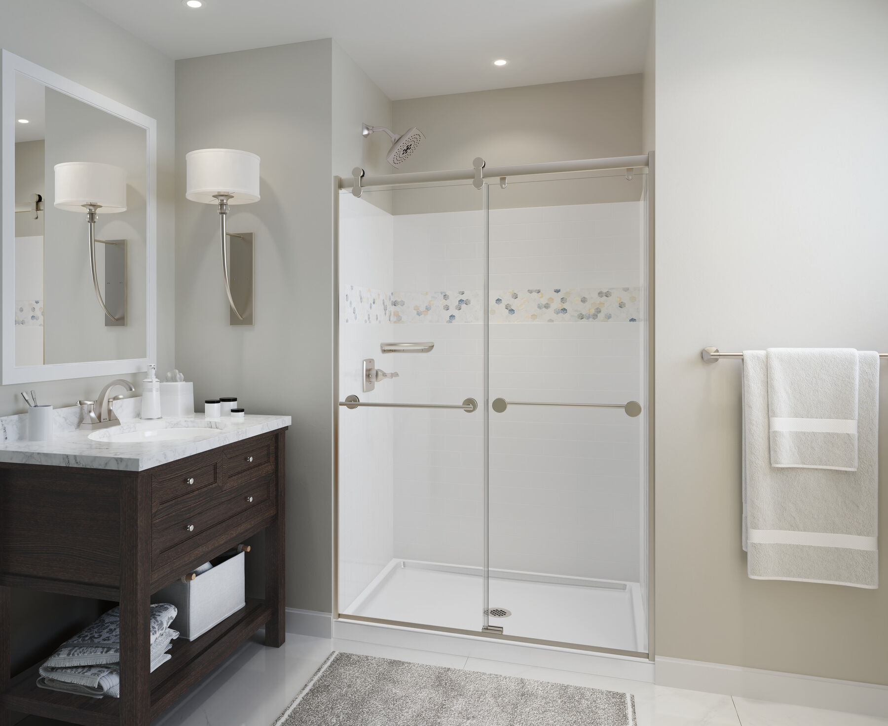 Llave para baño de combinación con dos manijas, imagen 4