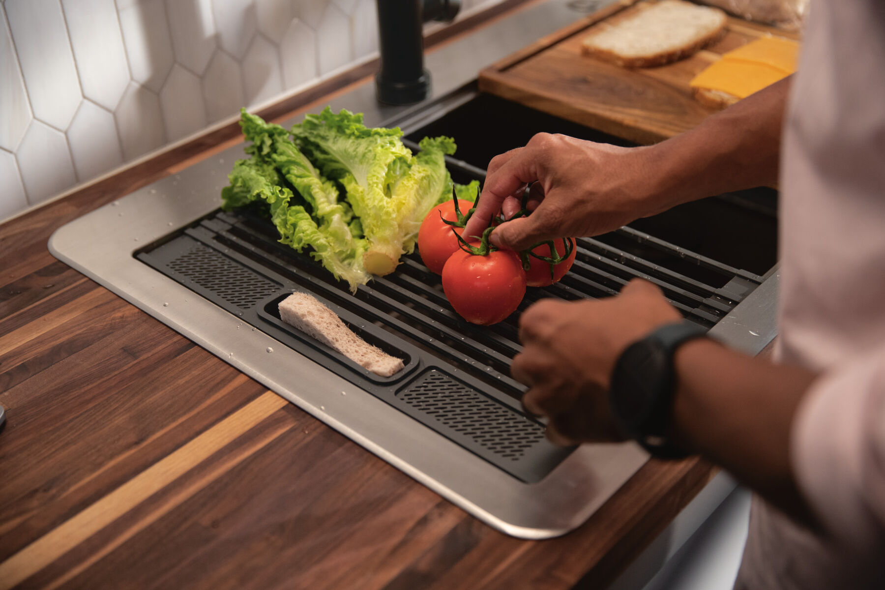 Llave para cocina monomando extensible con tecnología Touch<sub>2</sub>O®, imagen 16