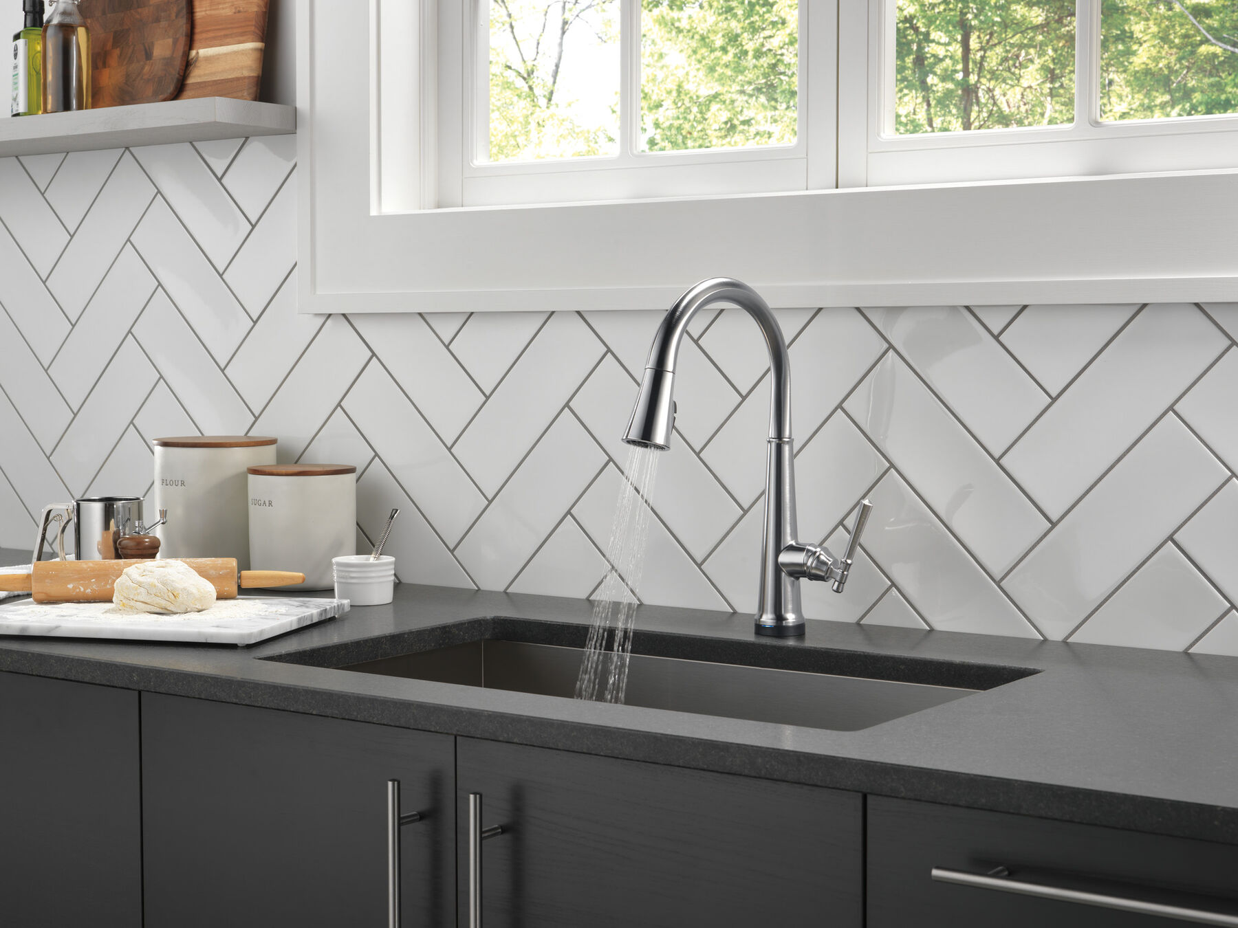 Llave para cocina monomando extensible con tecnología Touch<sub>2</sub>O®, imagen 15