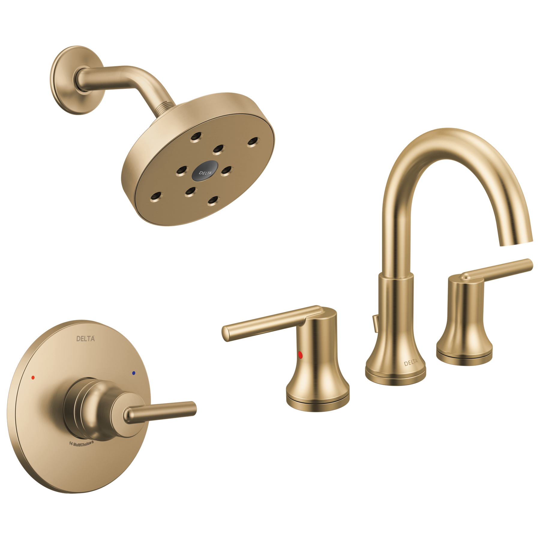 Widespread Lavatory Faucet with Shower Trim Bundle - 14 Series