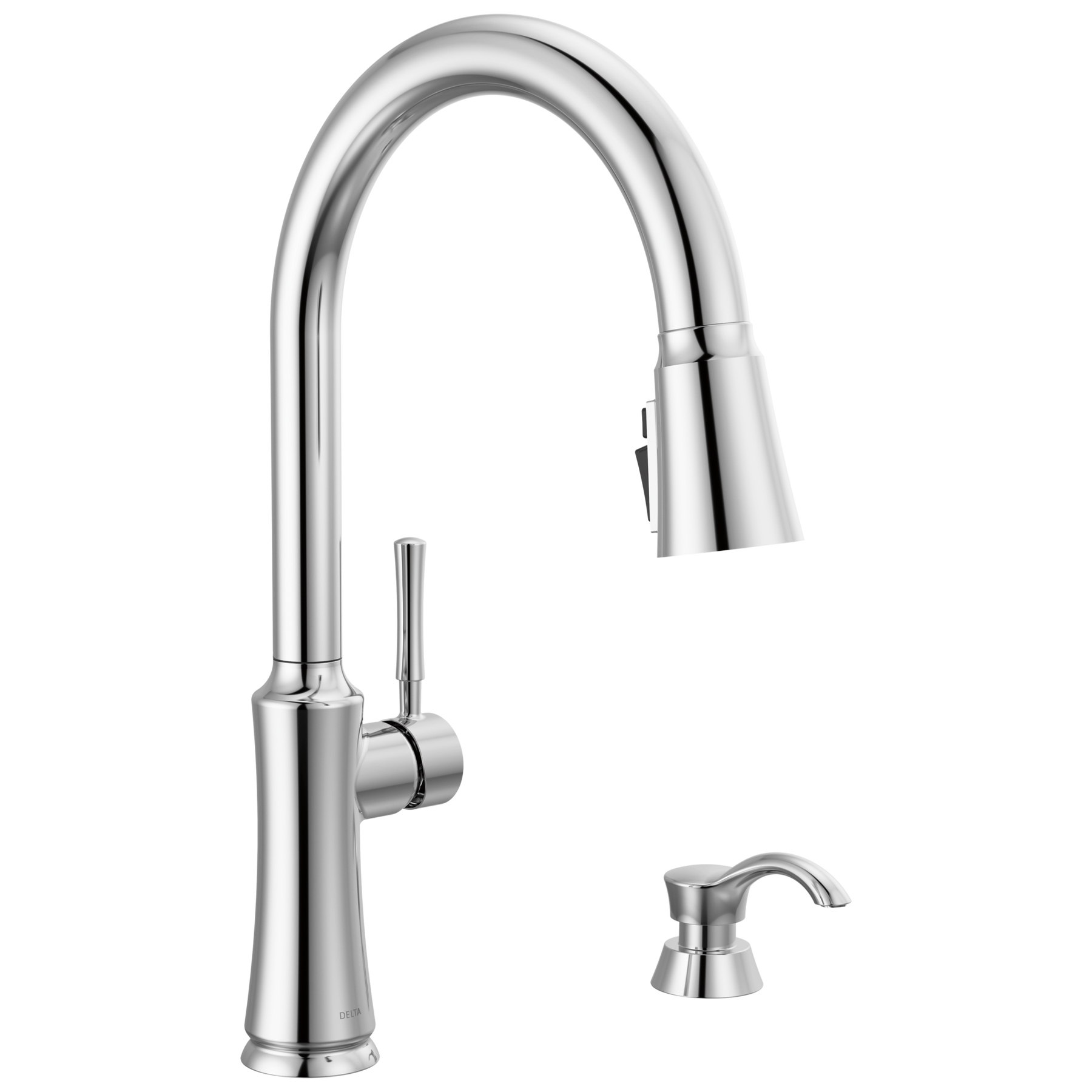 Llave para cocina monomando extensible con dispensador de jabón y tecnología ShieldSpray