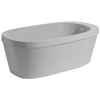 60" x 32" Bañera independiente con protección contra desechos y desbordes integrada