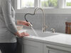 Llave para cocina monomando extensible con dispensador de jabón y tecnología ShieldSpray