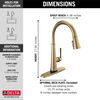 Llave para cocina monomando extensible con tecnología Touch<sub>2</sub>O®
