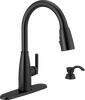 Llave para cocina monomando extensible con dispensador de jabón y tecnología ShieldSpray®