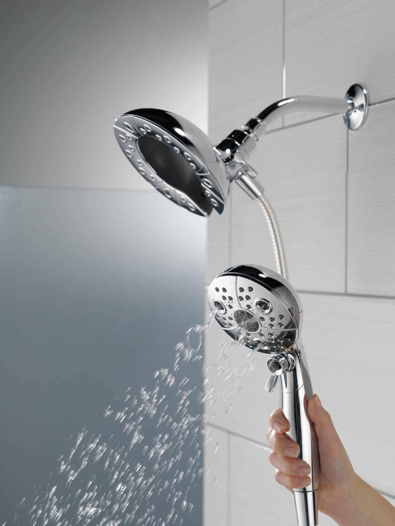 Ducha dos en uno H2Okinetic® In2ition® de 5 funciones con MagnaTite, imagen 9