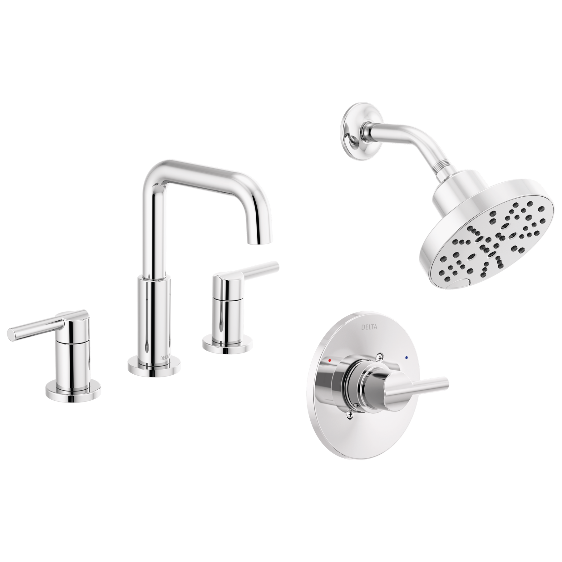 Widespread Lavatory Faucet with Shower Trim Bundle - 14 Series