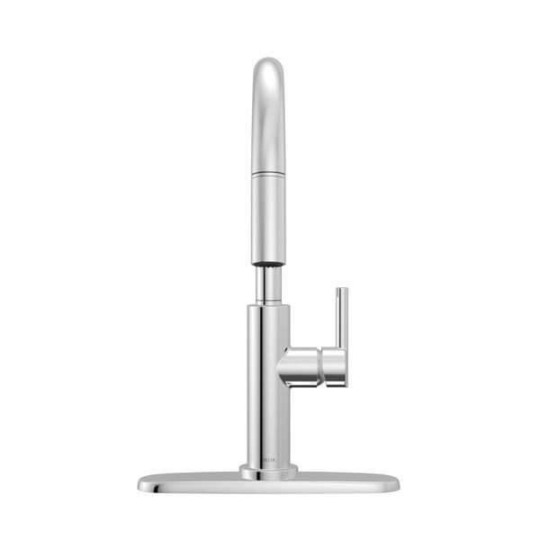 Llave de una manija con tubo de salida deslizable para cocina