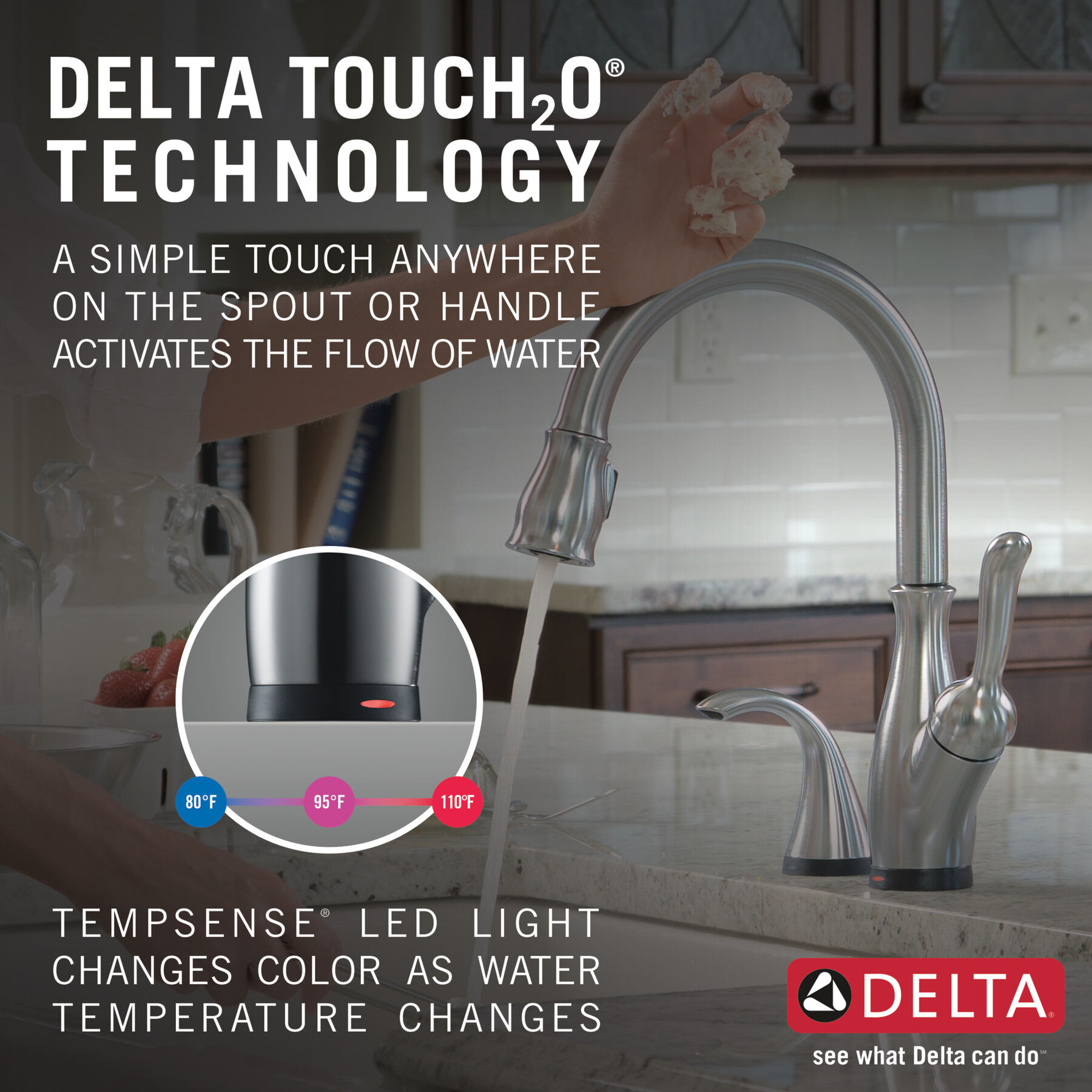 VoiceIQ® Single Handle Pull-Down Faucet with Touch<sub>2</sub>O® Technology, image 5