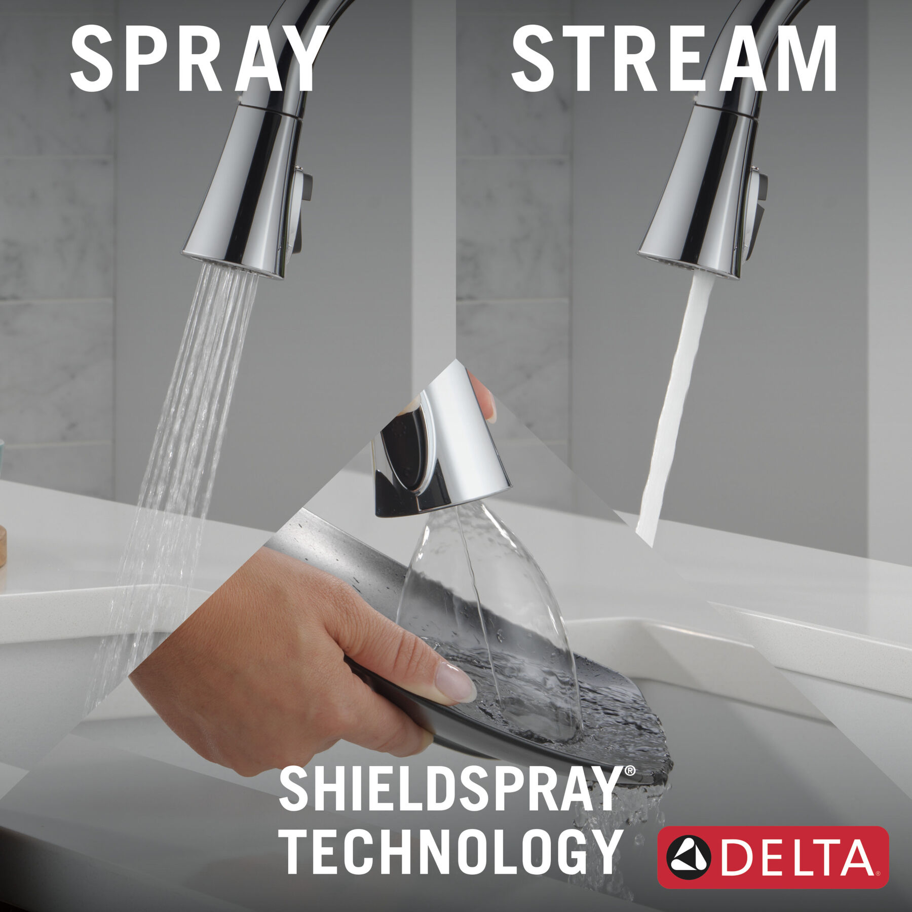 Llave para cocina monomando extensible con dispensador de jabón y tecnología ShieldSpray®, imagen 7