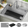 33” Drop-In Undermount Stainless Steel Single Bowl Kitchen Sink with Accessories