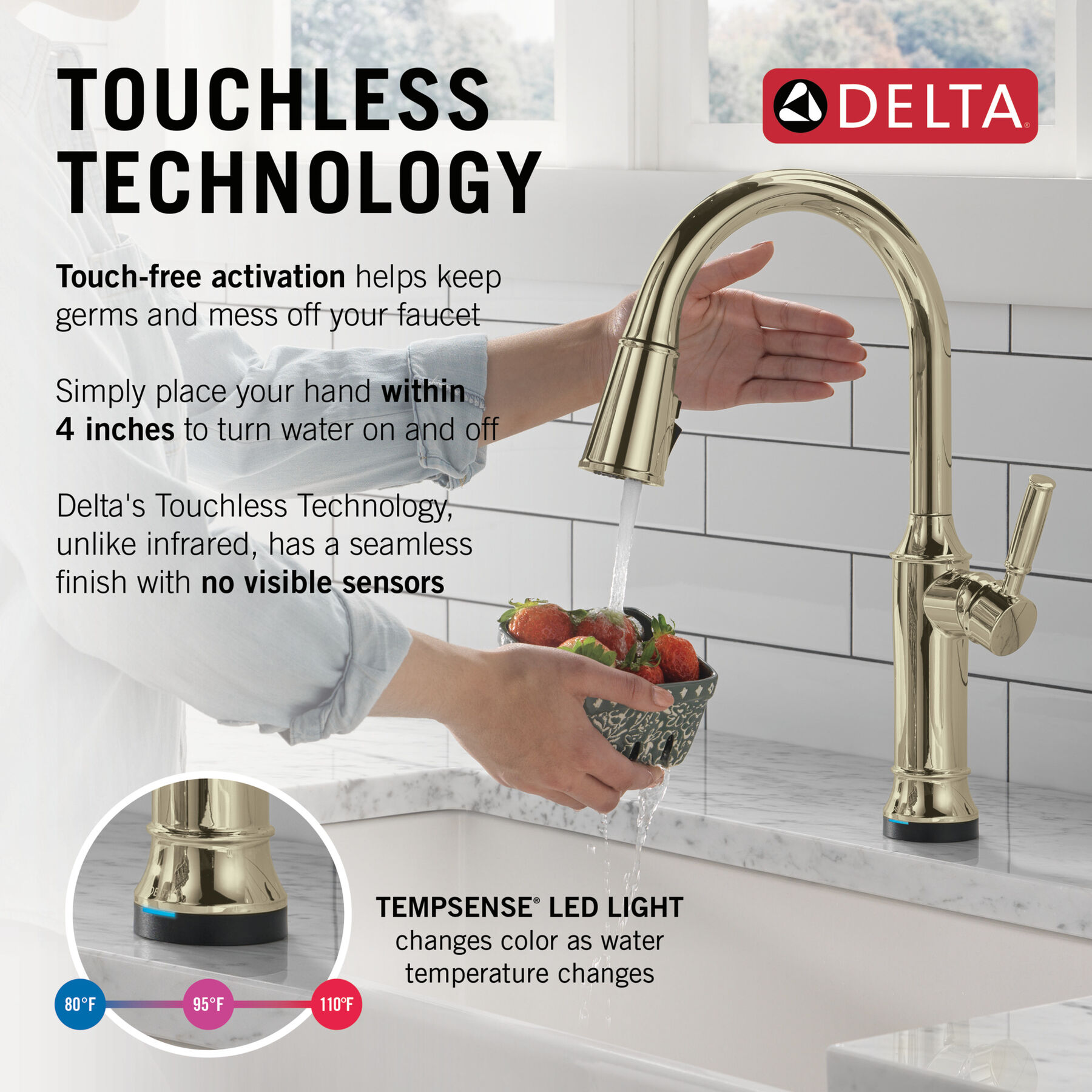 Touch<sub>2</sub>O® Technology Kitchen Faucet with Touchless Technology, image 14