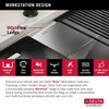 32” Workstation Kitchen Sink Undermount 16 Gauge Stainless Steel Single Bowl with WorkFlow™ Ledge and Accessories
