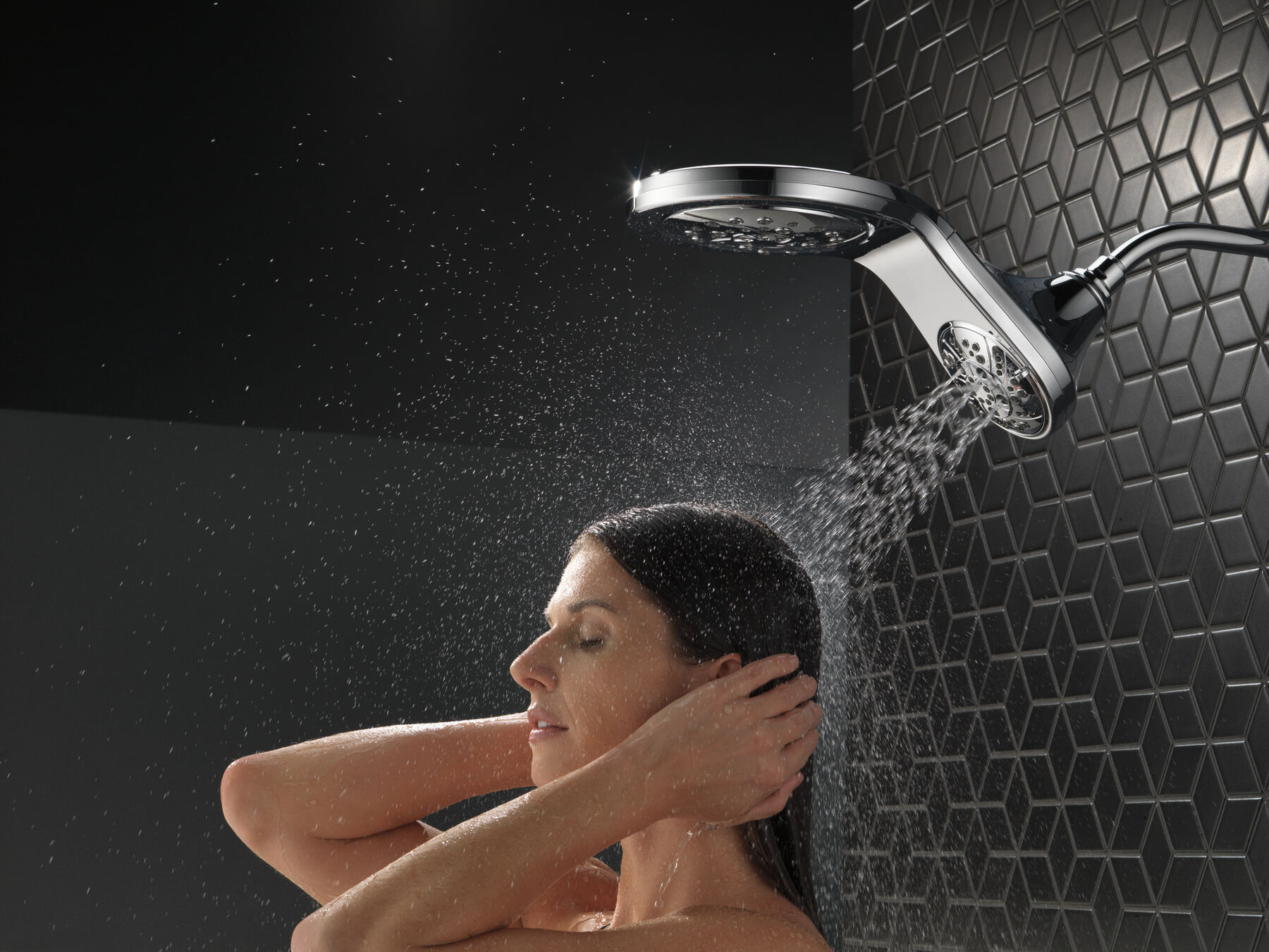 Ducha dos en uno H<sub>2</sub>Okinetic® HydroRain® In2ition® de 5 funciones, imagen 18