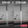 Llave para cocina extensible de una manija con tubo de salida con muelle