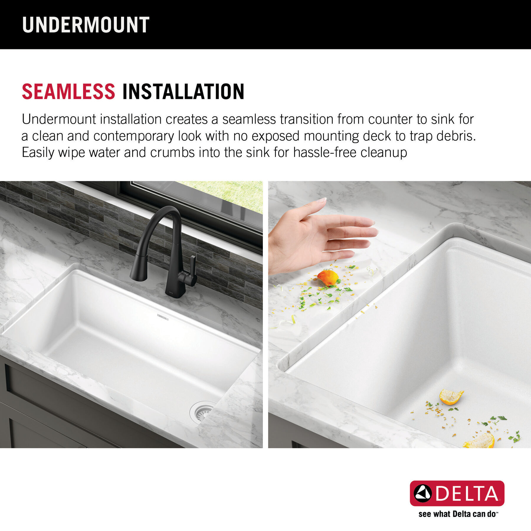Lavabo de cocina tipo estación de trabajo con un receptáculo de compuesto de granito de 32" de montaje bajo encimera, con reborde WorkFlow™ y accesorios, imagen 45