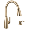 Llave para cocina monomando extensible con dispensador de jabón y tecnología ShieldSpray®