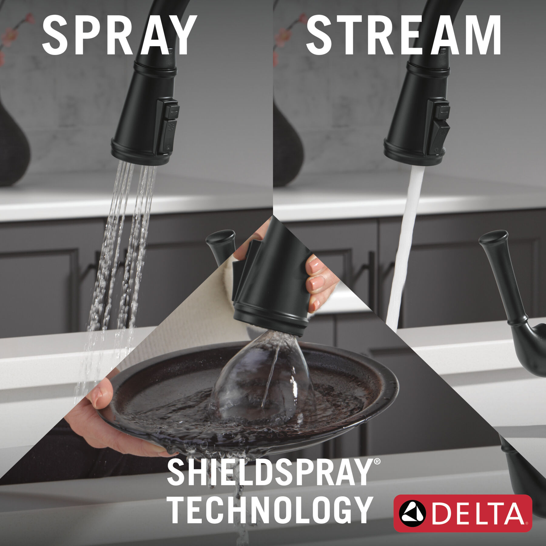 Single Handle Kitchen Pull-Down Faucet w/ Soap Dispenser, image 7