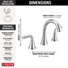 Llave de dos manijas para baño para lavabo de 8"