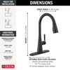 Single Handle Pull-Down Touch<sub>2</sub>O® Technology Kitchen Faucet with Touchless Technology