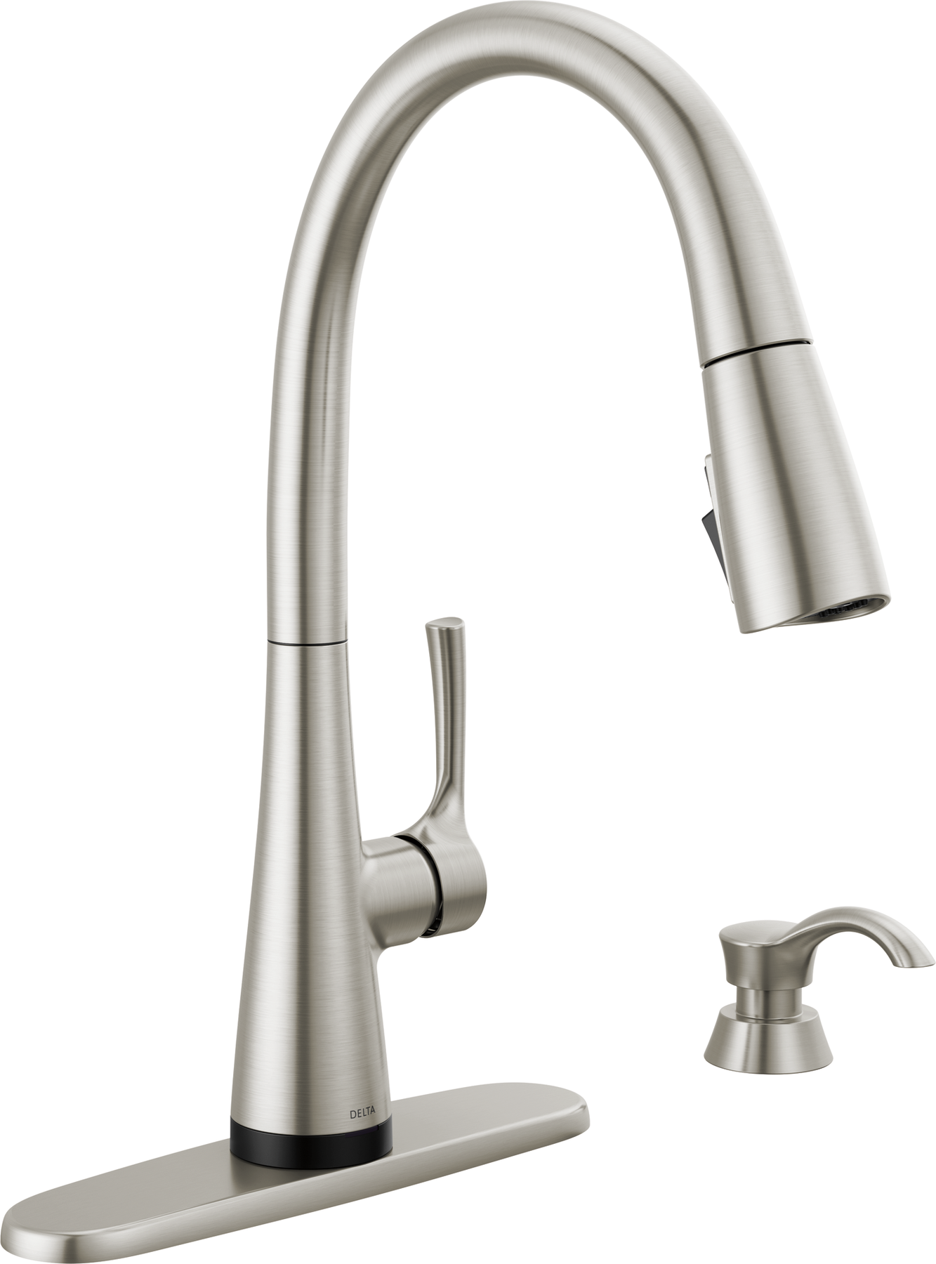 Single Handle Pull-Down Kitchen Faucet with Soap Dispenser and Touch<sub>2</sub>O® Technology, image 1