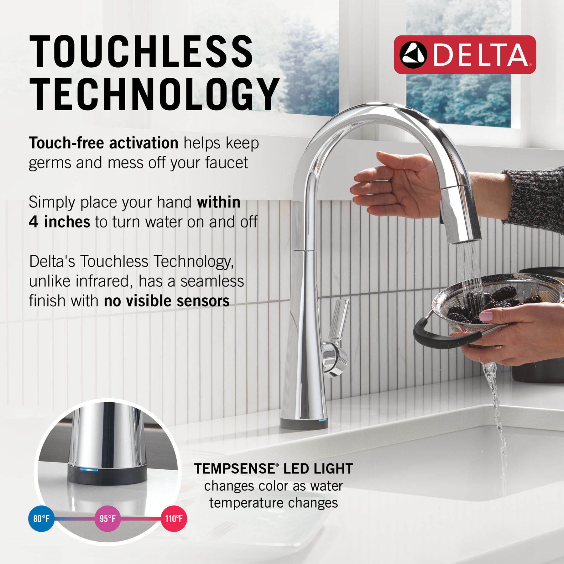 Touch<sub>2</sub>O® Technology Kitchen Faucet with Touchless Technology, image 11