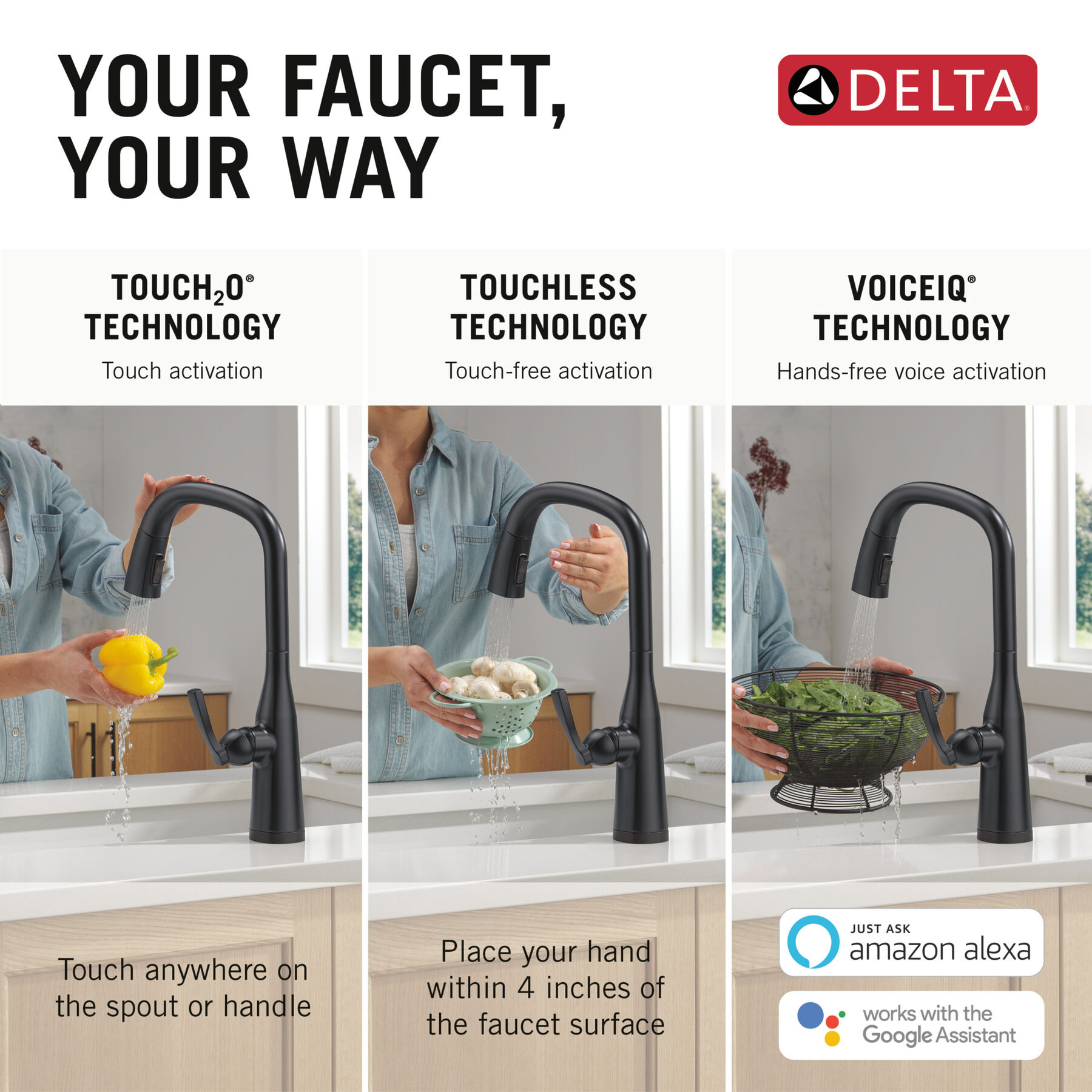 VoiceIQ® Single Handle Pull-Down Faucet with Touch<sub>2</sub>O® Technology, image 11
