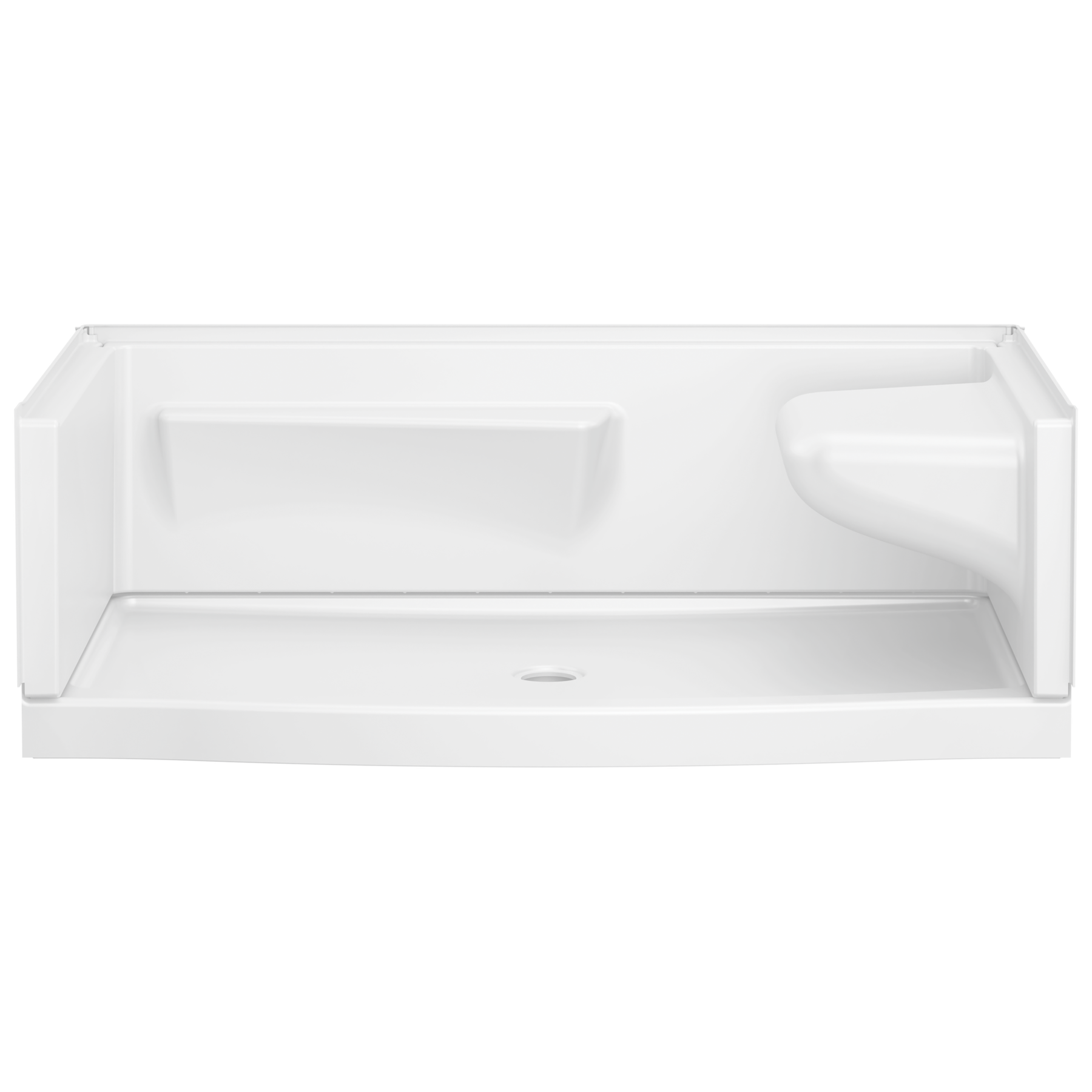60x32 Alcove Shower Bundle - Right Seat Center Drain Curve
