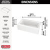 60x32 Alcove Bathtub Bundle with Trim, Drain and Overflow - Left Drain