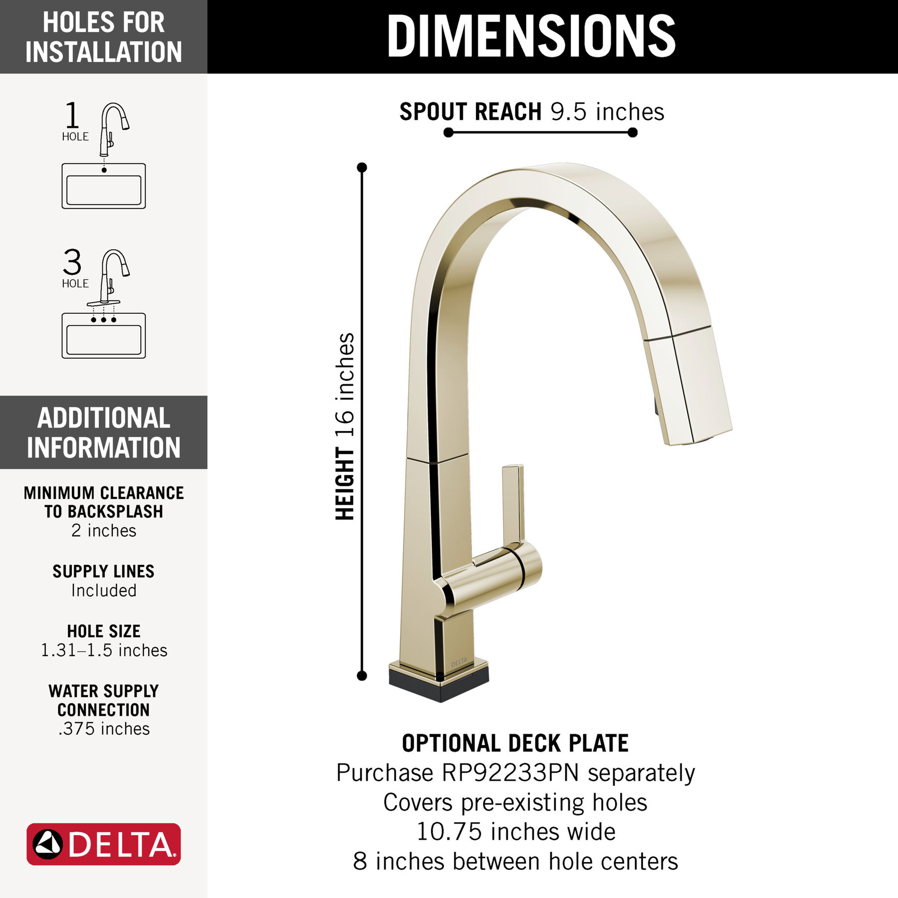 Llave para cocina monomando extensible con tecnología Touch<sub>2</sub>O®, imagen 1
