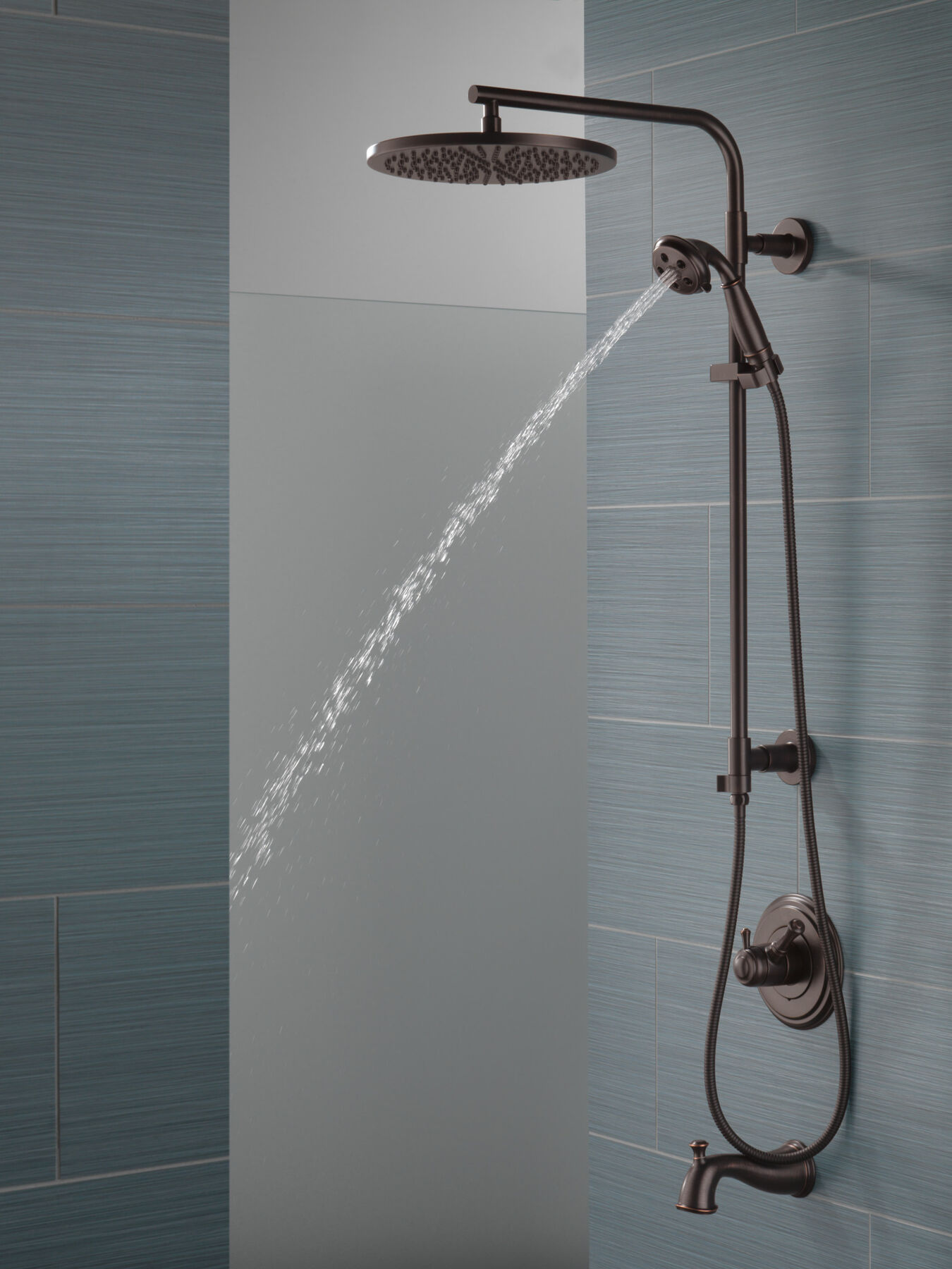 Salida de bañera, desviador deslizable hacia arriba, imagen 2