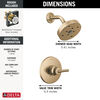 Widespread Lavatory Faucet with Shower Trim and Rough Bundle - 14 Series