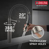 Llave para cocina extensible de una manija con tubo de salida con muelle (producto recertificado)