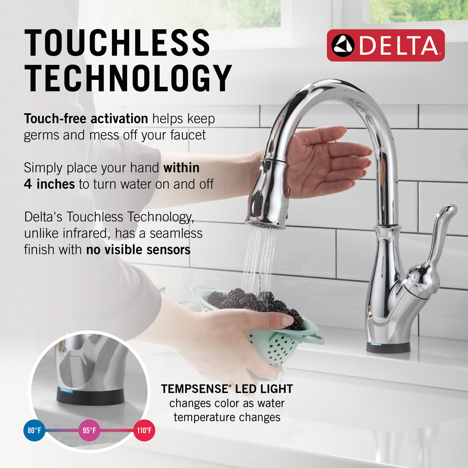 Touch<sub>2</sub>O® Technology Kitchen Faucet with Touchless Technology, image 12