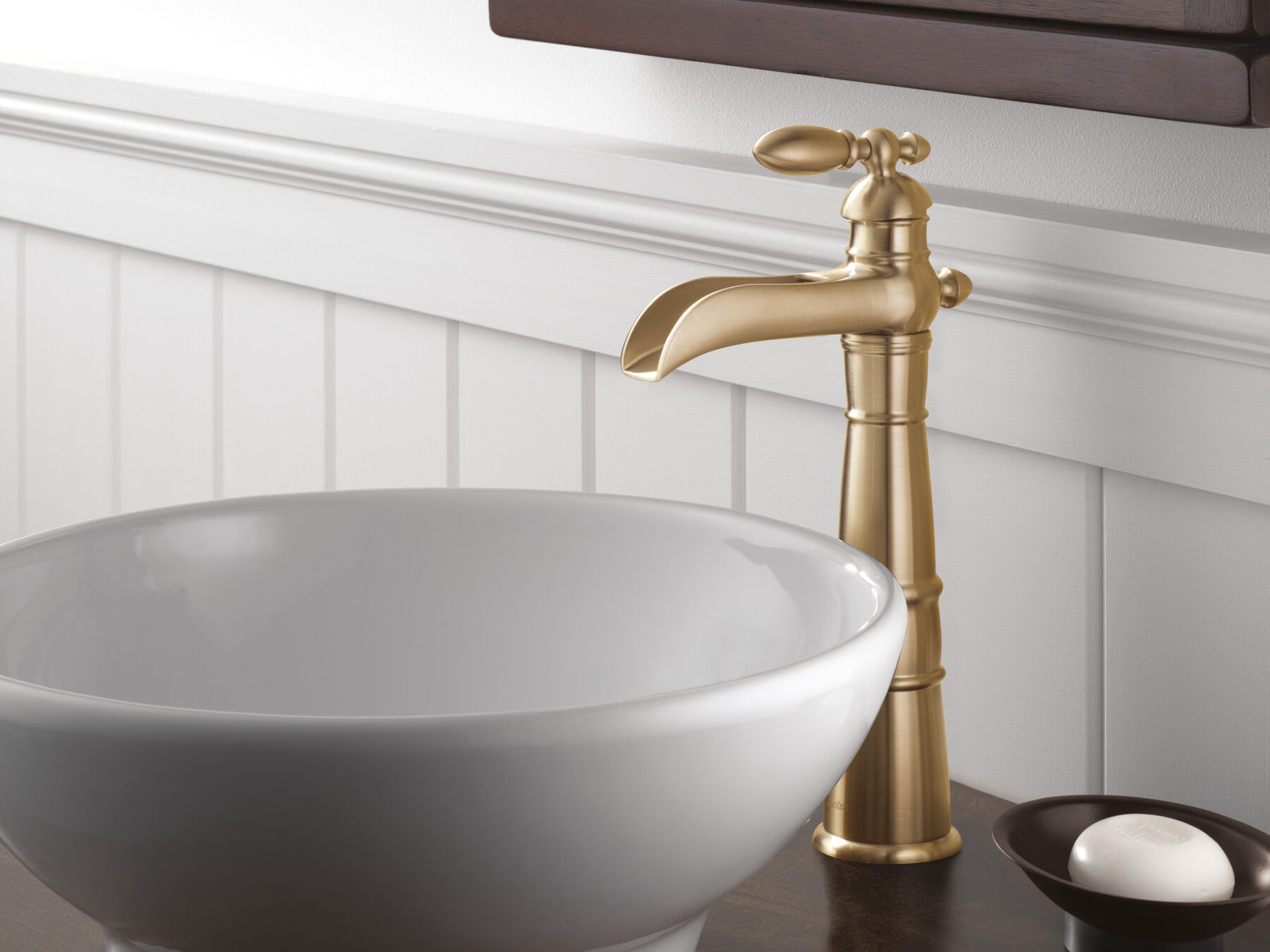 Llave para baño acanalada monomando tipo vasija, imagen 1