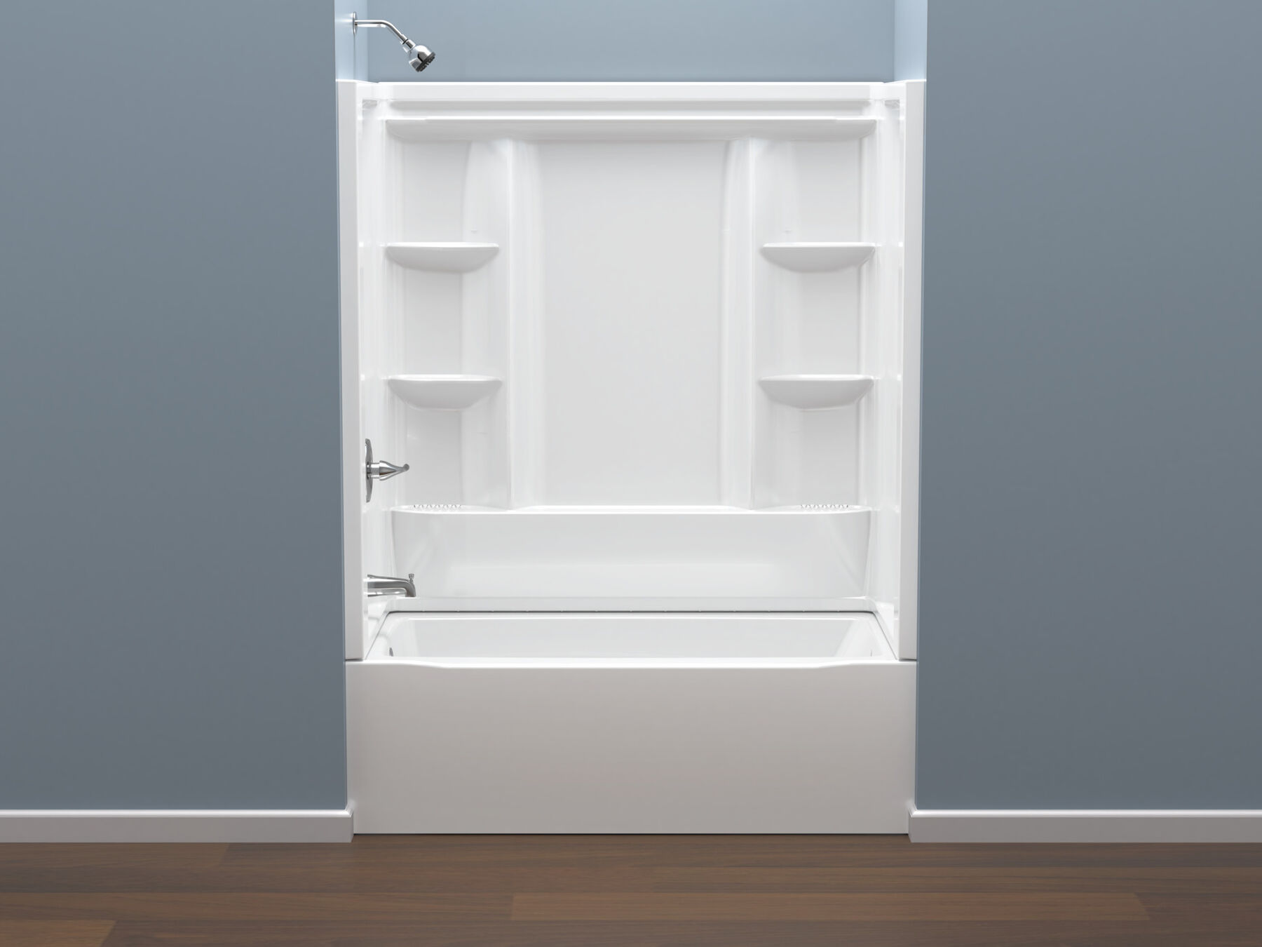 60x32 Alcove Bathtub Bundle with Trim, Drain and Overflow - Left Drain, image 3