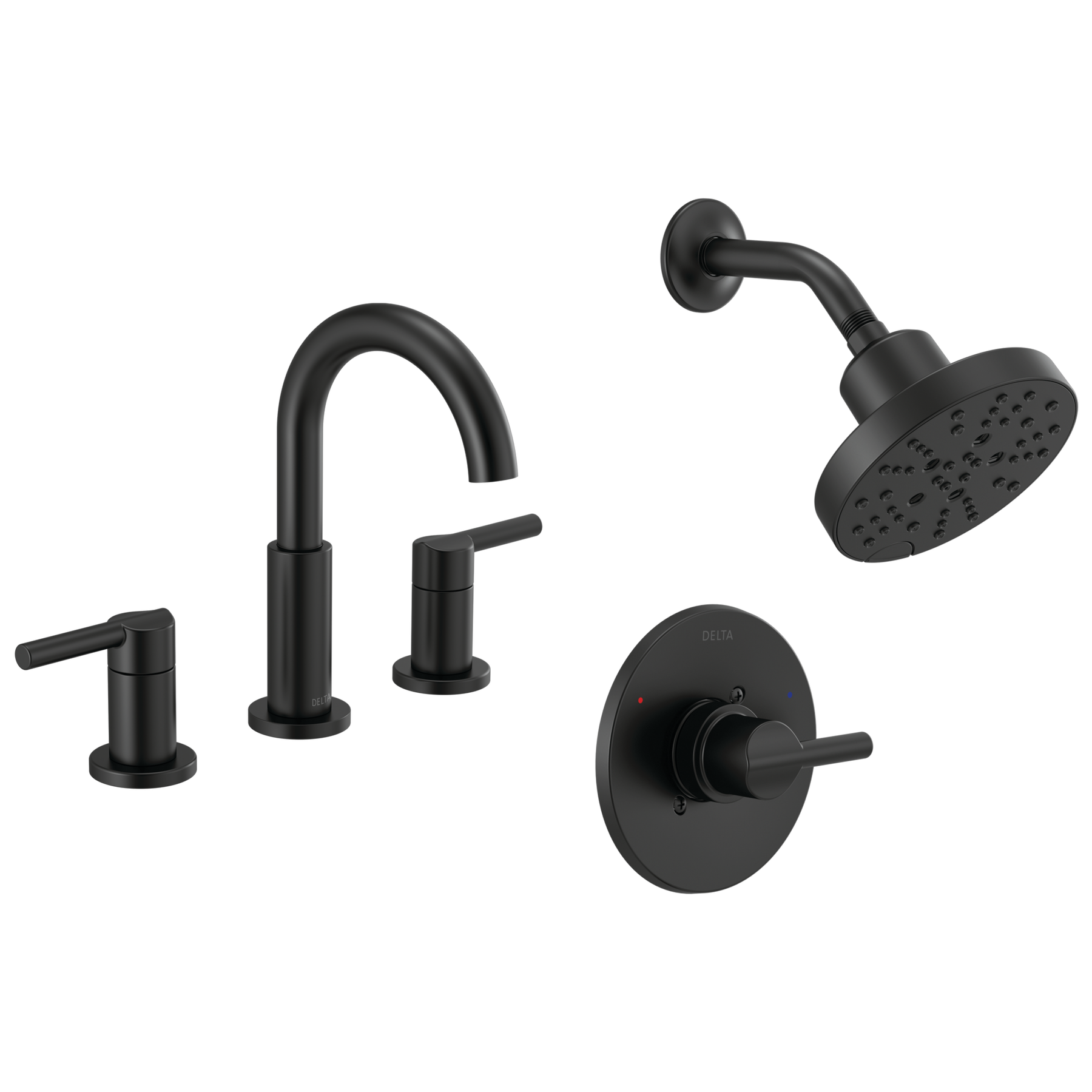 Widespread Lavatory Faucet with Shower Trim Bundle - 14 Series