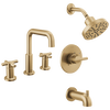 Widespread Lavatory Faucet with Tub Shower Trim Bundle - 14 Series