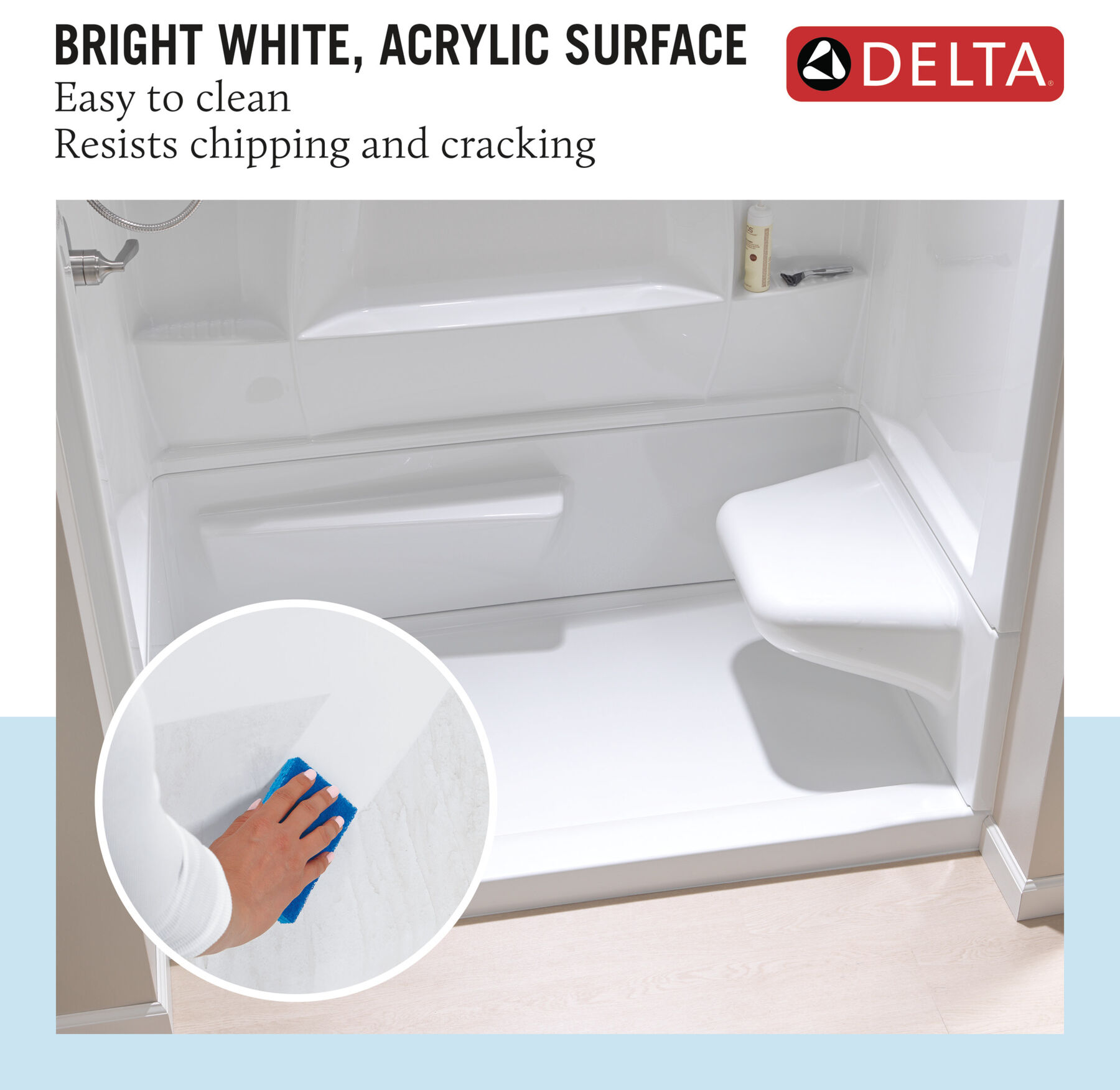Procrylic Seated Shower Kit 60"x32" Right Drain, image 3