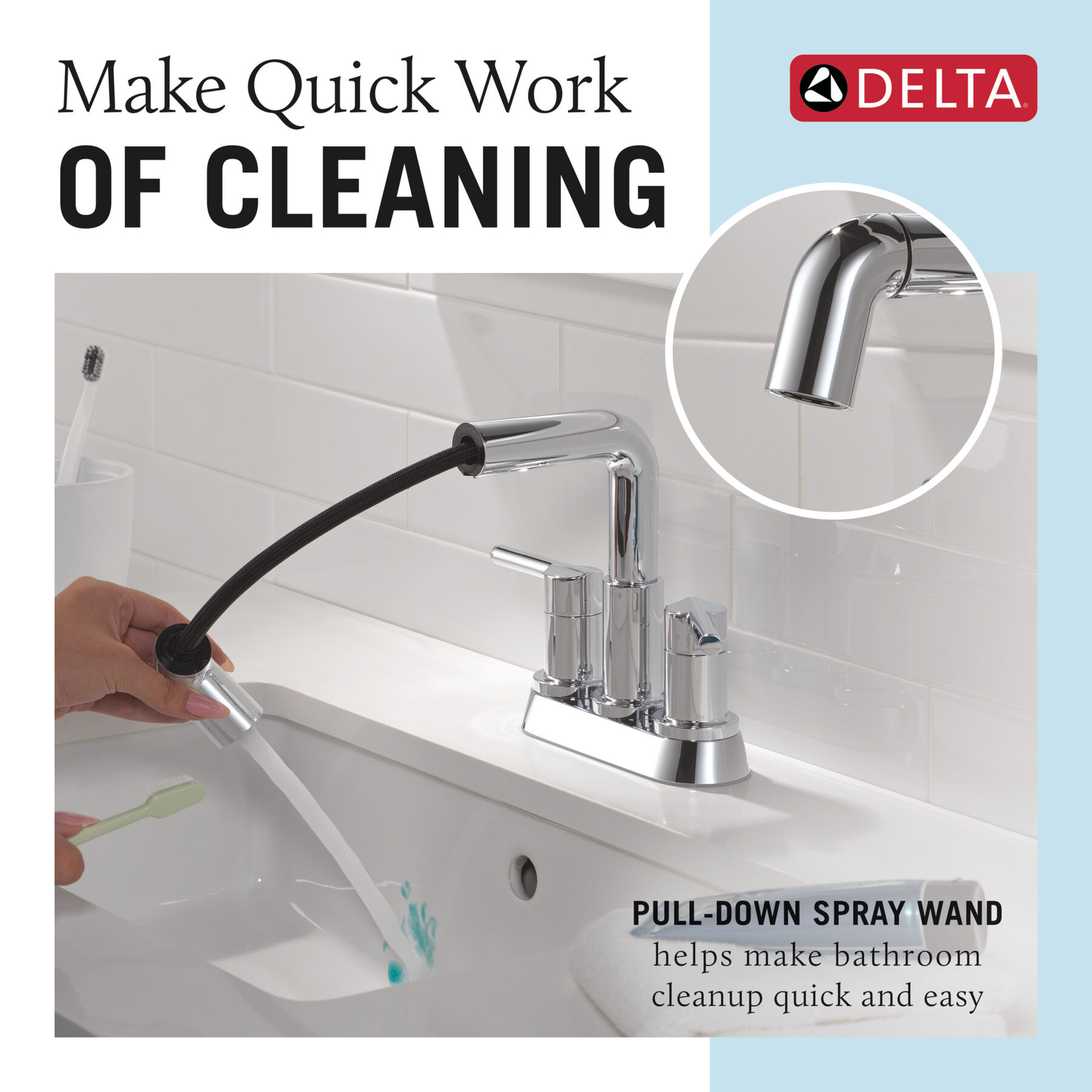 Llave para baño extensible de combinación de dos manijas, imagen 8