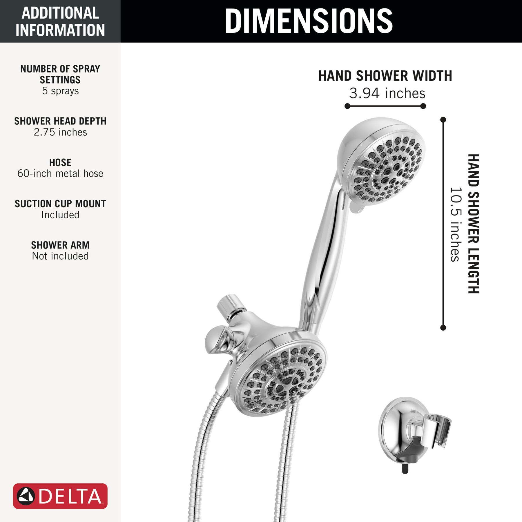 Paquete combinado para ducha de 5 funciones, imagen 7