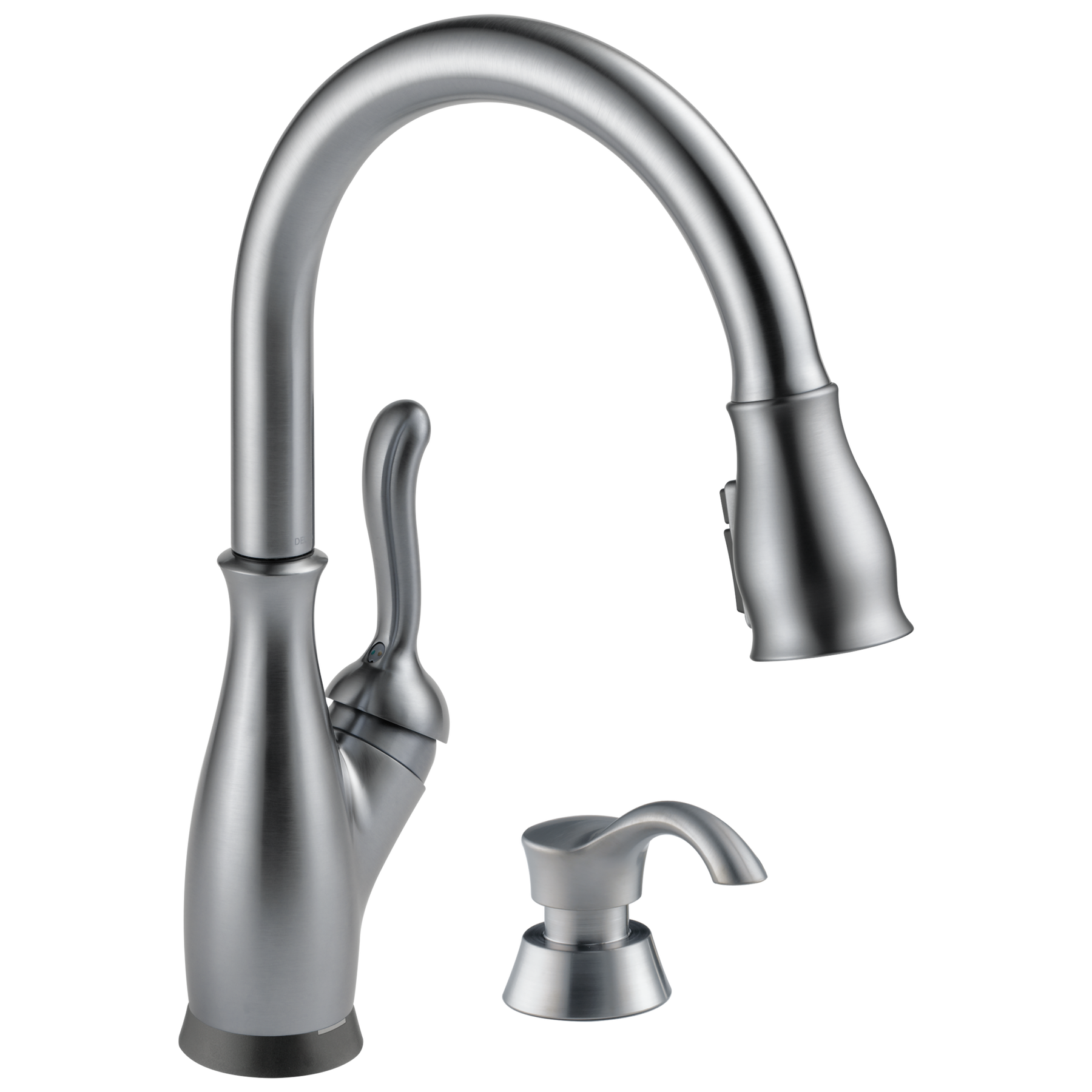 Touch2O with Touchless and VoiceIQ® Technology Single Handle Pull-Down Kitchen Faucet with Soap Dispenser
