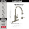 Llave para cocina monomando extensible con dispensador de jabón y tecnología ShieldSpray® (producto recertificado)